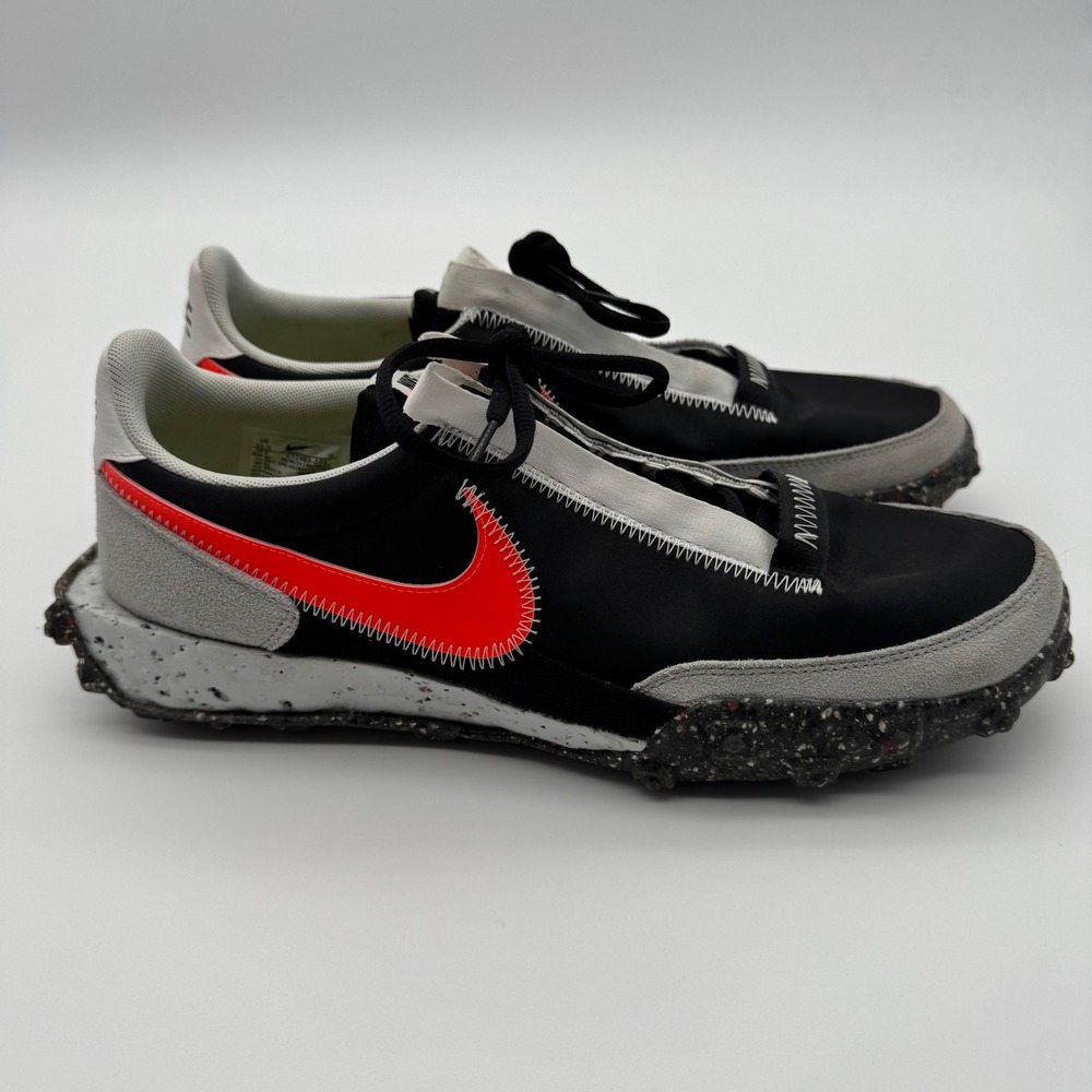 Nike Waffle Racer Crater Black Womens Sneakers Size 11.5 Womens 10 Mens